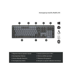 Logitech MX Mechanical Ασύρματο Bluetooth Πληκτρολόγιο Αγγλικό Logitech MX Mechanical Ασύρματο Bluetooth Πληκτρολόγιο Αγγλικό