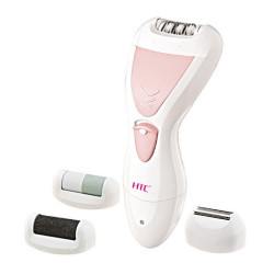 HTC αδιάβροχη επαναφορτιζόμενη αποτριχωτική μηχανή 4 σε 1, ροζ