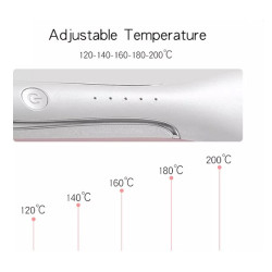 HTC Πρέσα Μαλλιών με Κεραμικές Πλάκες 50W Λευκή-ροζ HTC Πρέσα Μαλλιών με Κεραμικές Πλάκες 50W Λευκή-ροζ