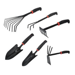 Σετ εργαλείων κηπουρικής από ανοξείδωτο ατσάλι - 6 τμχ