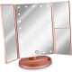 Navaris Καθρέπτης Μακιγιάζ Επιτραπέζιος με Φως και x2 μεγέθυνση Ροζ