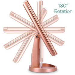 Navaris Καθρέπτης Μακιγιάζ Επιτραπέζιος με Φως και x2 μεγέθυνση Ροζ