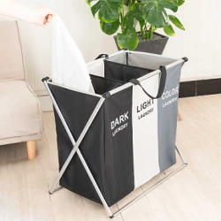 Καλάθι διαχωρισμού απλύτων CLN-0008 με 3 σάκους Καλάθι διαχωρισμού απλύτων CLN-0008 με 3 σάκους