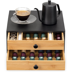 Navaris Ξύλινο Συρτάρι Αποθήκευσης για 96 Κάψουλες Nespresso Navaris Ξύλινο Συρτάρι Αποθήκευσης για 96 Κάψουλες Nespresso