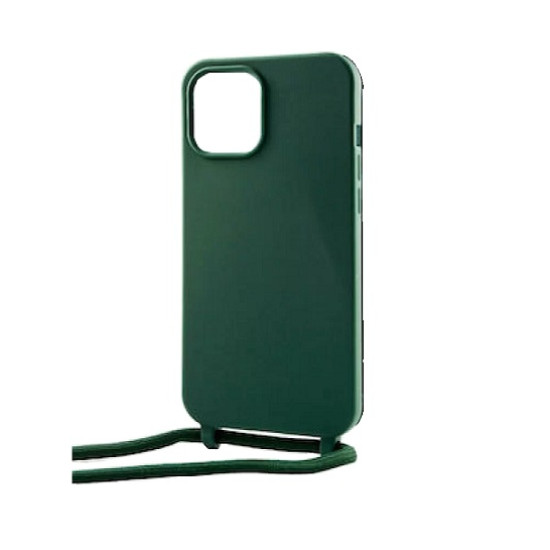 Πράσινη θήκη σιλικόνης για Apple iPhone 12 Pro Max 6,7'' με Λουρί