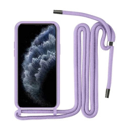 Λιλά θήκη σιλικόνης για Apple iPhone 13 Pro Max 6,7'' με Λουρί Λιλά θήκη σιλικόνης για Apple iPhone 13 Pro Max 6,7'' με Λουρί