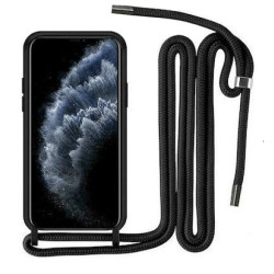 Μαύρη θήκη σιλικόνης για Apple iPhone 12 / 12 Pro 6,1'' με Λουρί Μαύρη θήκη σιλικόνης για Apple iPhone 12 / 12 Pro 6,1'' με Λουρί