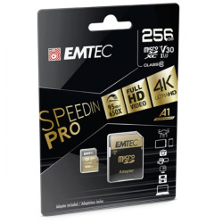 Memory Card microSD EMTEC USH-I U3 SPEEDIN PRO A1 256GB CLASS 10 Memory Card microSD EMTEC USH-I U3 SPEEDIN PRO A1 256GB CLASS 10