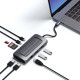Satechi USB-C Docking Station με HDMI 4K PD Ethernet και σύνδεση 2 Οθονών Γκρι