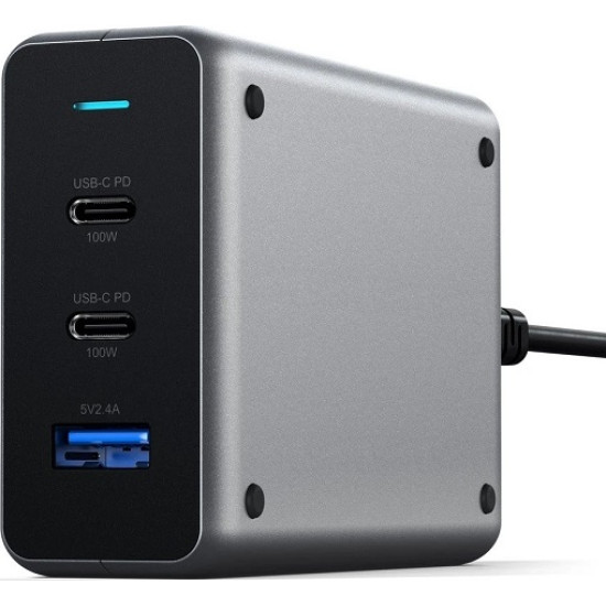 Satechi Βάση Φόρτισης με Θύρα USB-A και 2 Θύρες USB-C 100W