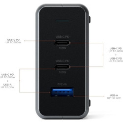Satechi Βάση Φόρτισης με Θύρα USB-A και 2 Θύρες USB-C 100W Satechi Βάση Φόρτισης με Θύρα USB-A και 2 Θύρες USB-C 100W