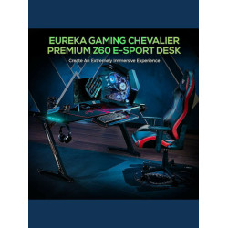 Eureka Gaming Desk ERK-Z60-B με φωτισμό LED RGB Eureka Gaming Desk ERK-Z60-B με φωτισμό LED RGB