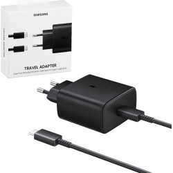 Samsung Φορτιστής και Καλώδιο USB-C 45W Μαύρος Samsung Φορτιστής και Καλώδιο USB-C 45W Μαύρος