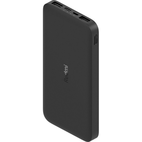 Xiaomi Redmi Power Bank 10000mAh 5W με 2 Θύρες USB-A Μαύρο